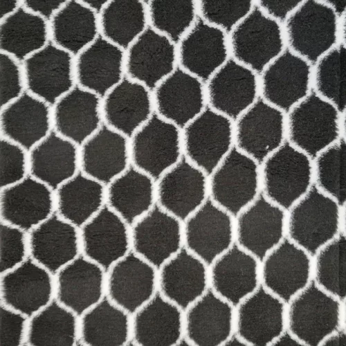 Vetbed - csúszásmentes kutyafekhely – fekete geometrikus minta