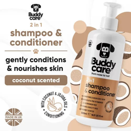 Buddycare - 2in1 Coconut Dog Shampoo & Conditioner