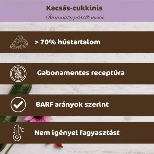 Bestie - Kacsa cukkínivel és körtével immunrendszer támogató párolt menü