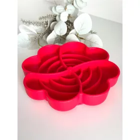 Bloom Slow Bowl – Lassító etetőtál kutyáknak piros