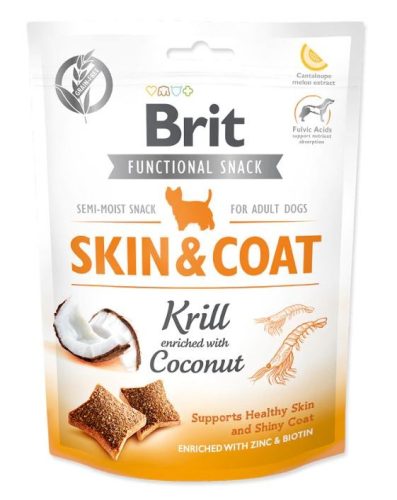 BRIT CARE FUNCTIONAL SNACK SKIN&COAT KRILL - PLANKTON,KÓKUSZ