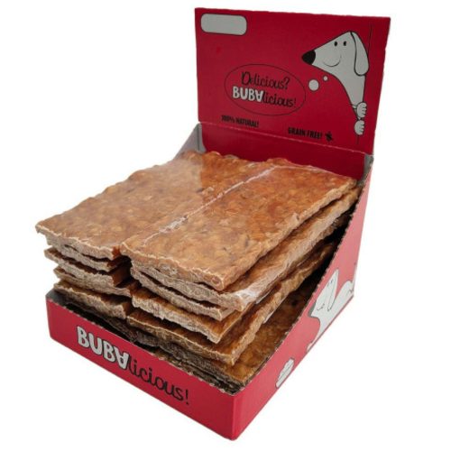 BUBAlicious - lapos rágócsík – strucchússal és bikacsökkel, 15 cm