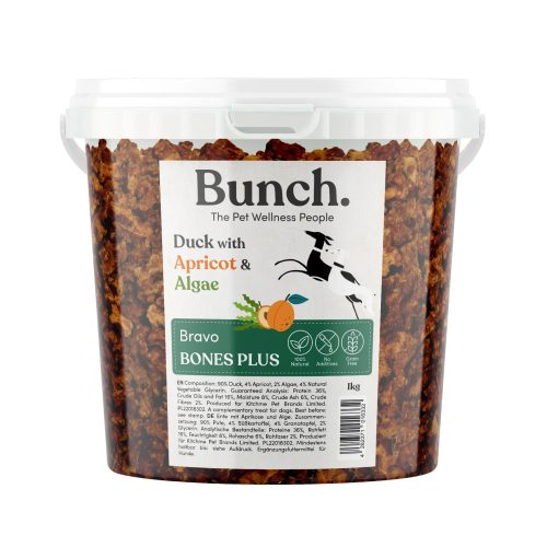 BUNCH - Kacsás tréning snack SÁRGABARACKKAL ÉS ALGÁVAL  (1kg)