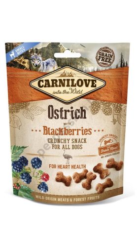 CARNILOVE DOG CRUNCHY SNACK OSTRICH & MULBERRY- STRUCC HÚSSAL ÉS SZEDERREL 200G