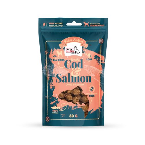Syta Micha - Fish & Seafood – Prémium falatok tőkehalból és lazacból 