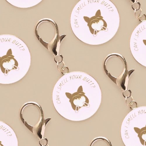 Dog Collar Charm - Corgi Butt