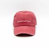 Red Denim Cap - Dogs Before Dudes