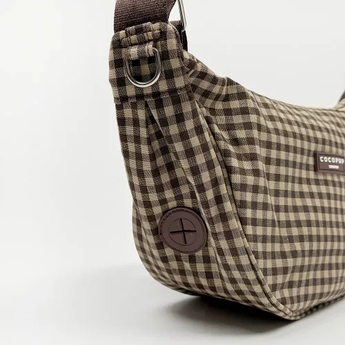 Cocopup London - Crossbody Crescent Dog Walking Bag - Cotswold Check