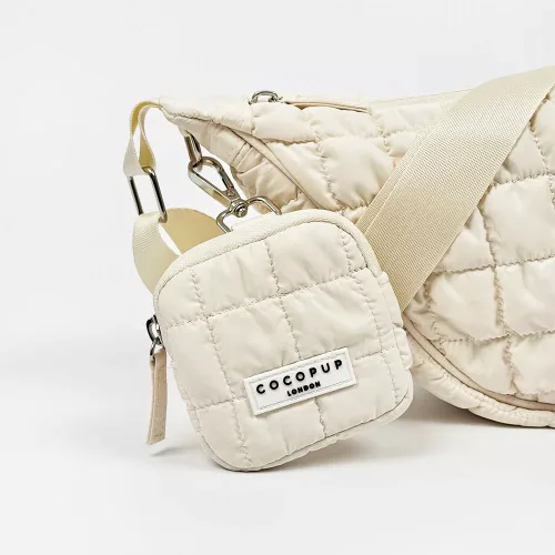 Cocopup London - Crossbody Crescent Dog Walking Bag - Cloud