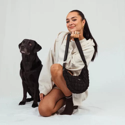 Cocopup London - Crossbody Crescent Dog Walking Bag - Onyx