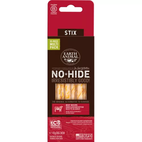 Earth Animal - No-Hide Beef Stix - marhahúsos rágóstix 10db