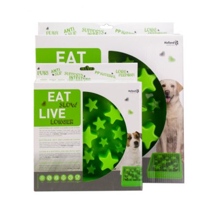 Zöld Eat Slow Live Longer Star evéslassító kutyatál