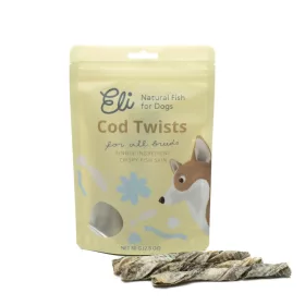   Eli Pet - Szárított tőkehalbőr csavart rudak kutyáknak 80 g