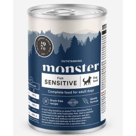   MONSTER - Sensitive Fish – gabonamentes, érzékeny kutyáknak való fehér halas nedveseledel