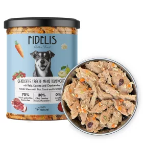   Fidelis - főtt menü - Nyúl rizzsel, Sárgarépával és Vörös áfonyával