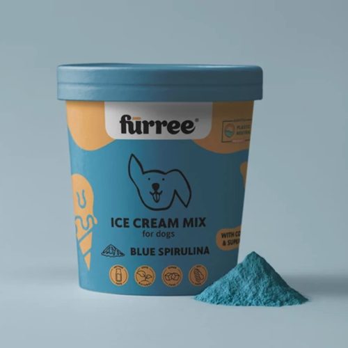 Fürree - fagyipor kutyáknak szilikonformával - KÉK SPIRULINA