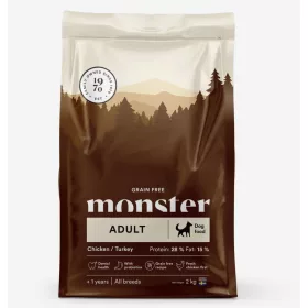 MONSTER - Grain Free Adult Chicken & Turkey 12kg