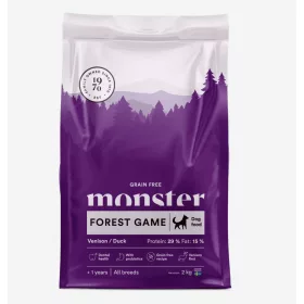   MONSTER - Grain Free Forest Game - szarvasos-kacsás száraztáp