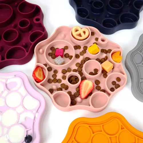 Moon Slow Bowl 2in1 – Lassító etetőtál és nyalogatómat egyben pink