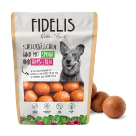   Marhahúsos jutalomfalat-golyók málnával és spenóttal – MyWoof Pupsicle töltéshez (L-es)