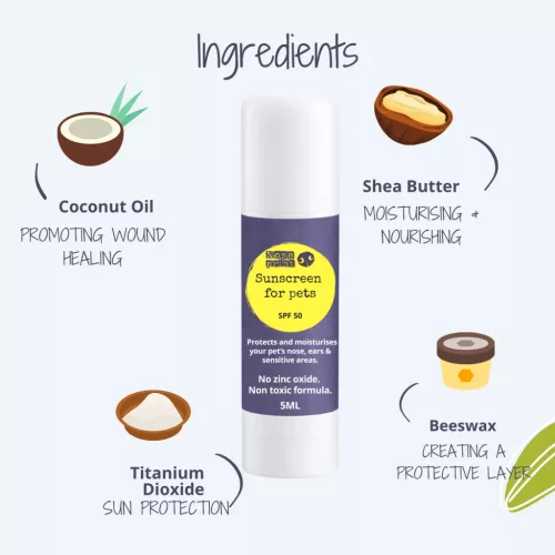 Noseprint - SPF 50 napvédő stift 5 ml - napvédelem kutyáknak és macskáknak