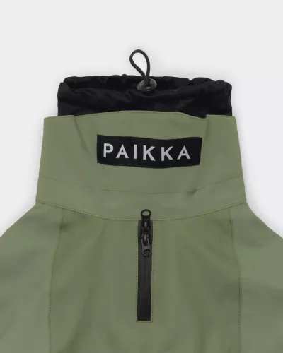 PAIKKA - Reflective Shell Jacket Green – fényvisszaverő, vízálló kutyakabát