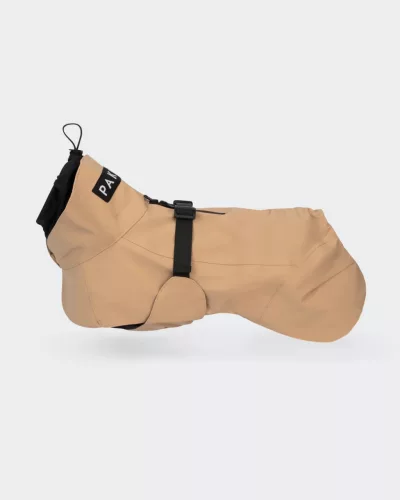 PAIKKA - Visibility Raincoat Lite Taupe – fényvisszaverő, vízálló kutyakabát