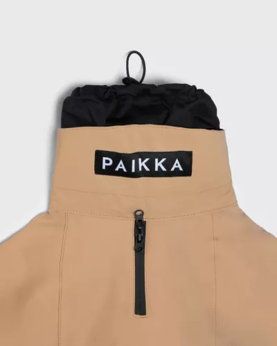 PAIKKA - Visibility Raincoat Lite Taupe – fényvisszaverő, vízálló kutyakabát