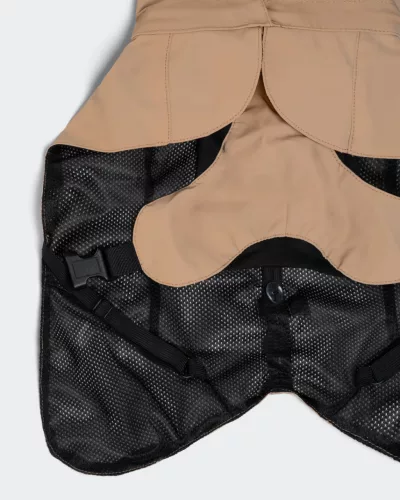 PAIKKA - Visibility Raincoat Lite Taupe – fényvisszaverő, vízálló kutyakabát
