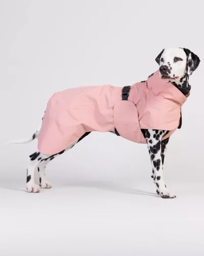 PAIKKA - Visibility Raincoat Lite Rose – fényvisszaverő, vízálló kutyakabát
