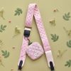 Cocopup London - Táska szíj (Quilted Ditsy Floral Pink)