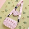 Cocopup London - Táska szíj (Quilted Ditsy Floral Pink)