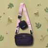 Cocopup London - Táska szíj (Quilted Ditsy Floral Pink)