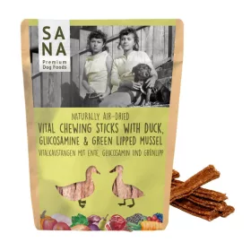   SANA - FOGTISZTÍTÓ STICKS KACSÁVAL, GLÜKOZAMINNAL ÉS ZÖLDKAGYLÓVAL (150g)
