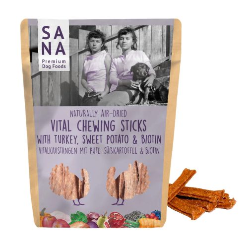 SANA - Fogtisztító sticks pulykával, biotinnal és lenolajjal (150g)