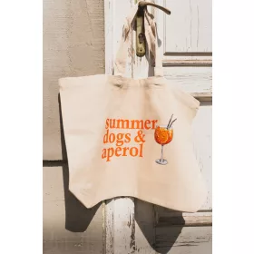 Nyári vászontáska - Summer, Dogs & Aperol