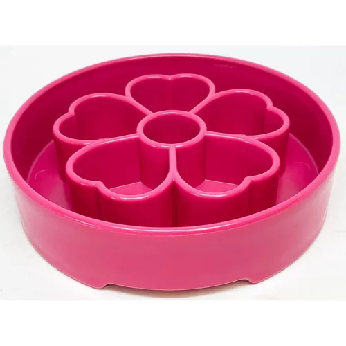 Sodapup - Flower Design Ebowl Slow feeder pink