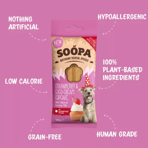 SOOPA - Strawberry & Coco-Cream Cupcake Dental Sticks