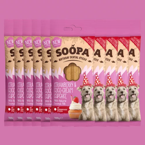 SOOPA - Strawberry & Coco-Cream Cupcake Dental Sticks