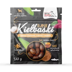   Pisztrángos kolbászka édesburgonyával, cukkinivel és kókusszal