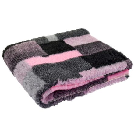 DryBed VetBed A+ - Non-Slip Pet Bed, Pink Checkered (Patchwork)