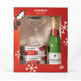   Yogupet - Karácsonyi ajándékdoboz - Cheers&Pet, pohár, joghurt
