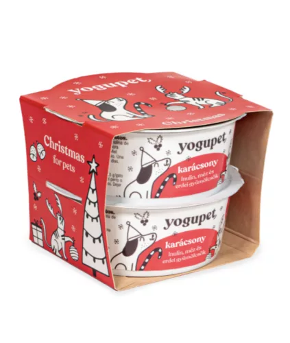 Yogupet - Karácsonyi ajándékdoboz - Cheers&Pet, pohár, joghurt